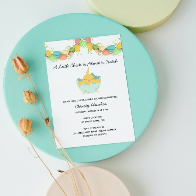 Invitación a Baby Shower de Chick Pascua (Subido por el creador)