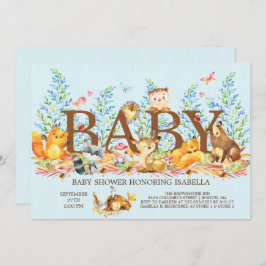 Invitación a Baby Shower de chicos rústicos de Woo