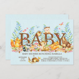 Invitación a Baby Shower de chicos rústicos de Woo