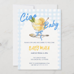 Invitación a Baby Shower de Ciao Baby Lemon Sorbet