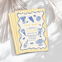 Invitación a Baby Shower de Ciao Bambino