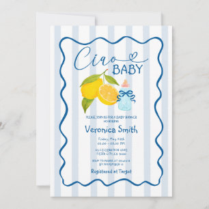 Invitación a Baby Shower de Ciao de Lemon Blue Ita
