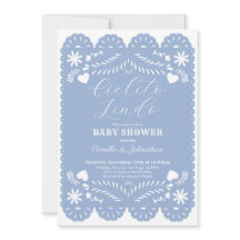Invitación a Baby Shower de Cielito Lindo Blue