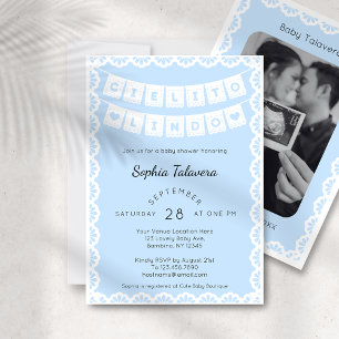 Invitación a Baby Shower de Cielito Lindo Blue