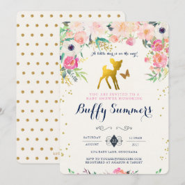Invitación a Baby Shower de ciervos