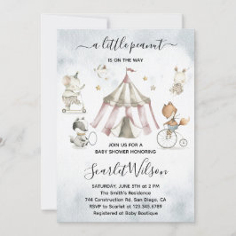 Invitación a Baby Shower de Circus Animals