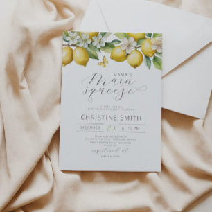 Invitación a Baby Shower de Cítricos de frutas de 