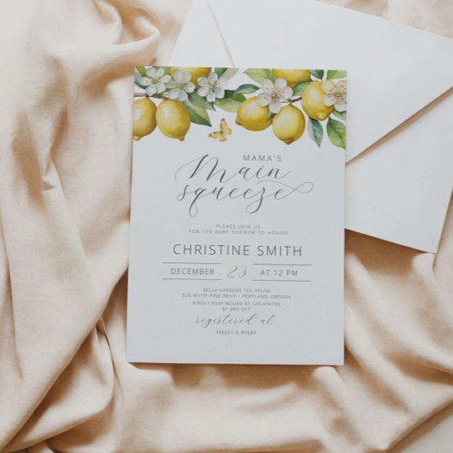 Invitación a Baby Shower de Cítricos de frutas de  (Subido por el creador)