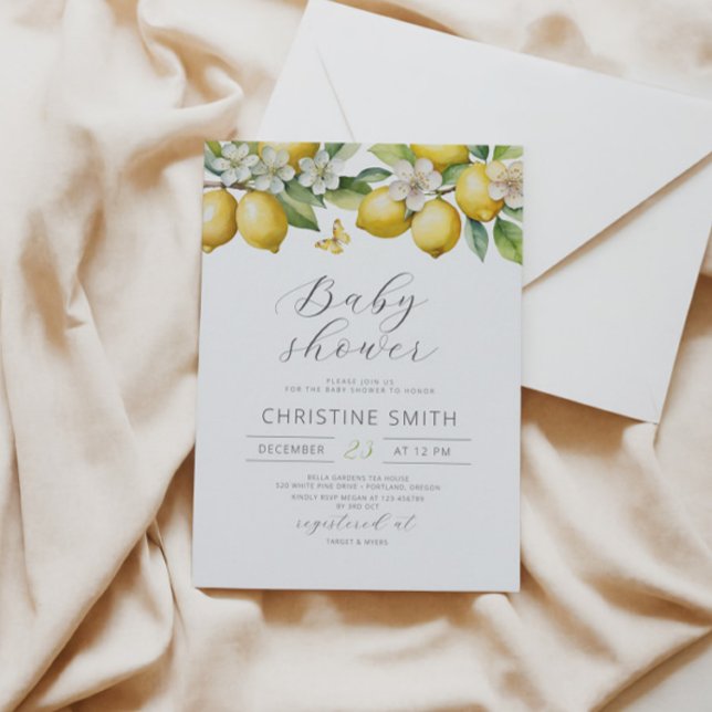 Invitación a Baby Shower de Cítricos de frutas de  (Subido por el creador)