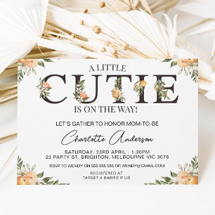 Invitación a Baby Shower de Clementine Cutie chica