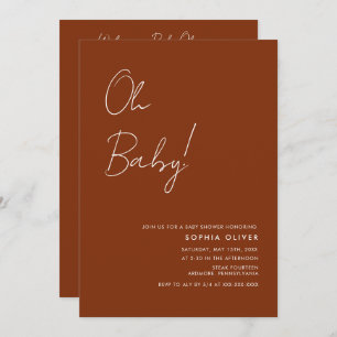 Invitación a Baby Shower de código QR de fotografí