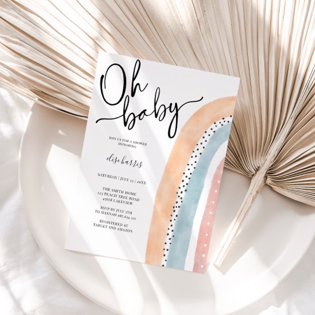 Invitación a Baby Shower de color arcoiris (Subido por el creador)