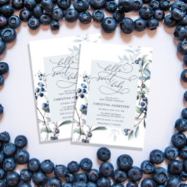 Invitación a Baby Shower de color azul de agua