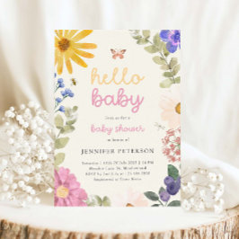 Invitación a Baby Shower de color de agua vintage 
