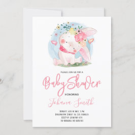 Invitación a Baby Shower de Conejo Chica Cute