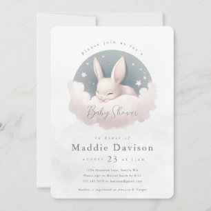 Invitación a Baby Shower de Conejo Conejo Conejo C