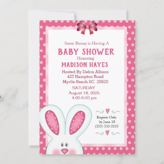 Invitación a Baby Shower de Conejo Conejo Conejo C