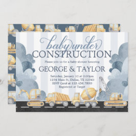 Invitación a Baby Shower de construcción