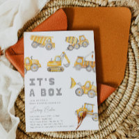 Invitación a Baby Shower de construcción