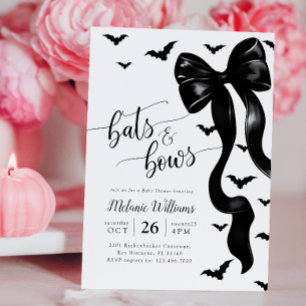 Invitación a Baby Shower de Coquette Halloween