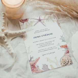 Invitación a Baby Shower de Coral Reef