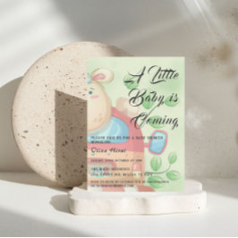 Invitación a Baby Shower de cordero para bebé