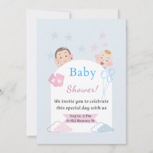 Invitación a Baby Shower de corte   Género Neutral