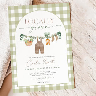 Invitación a Baby Shower de cosecha local, granjer