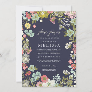 Invitación a Baby Shower de Country Floral Garden