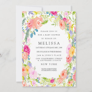 Invitación a Baby Shower de Country Floral Garden