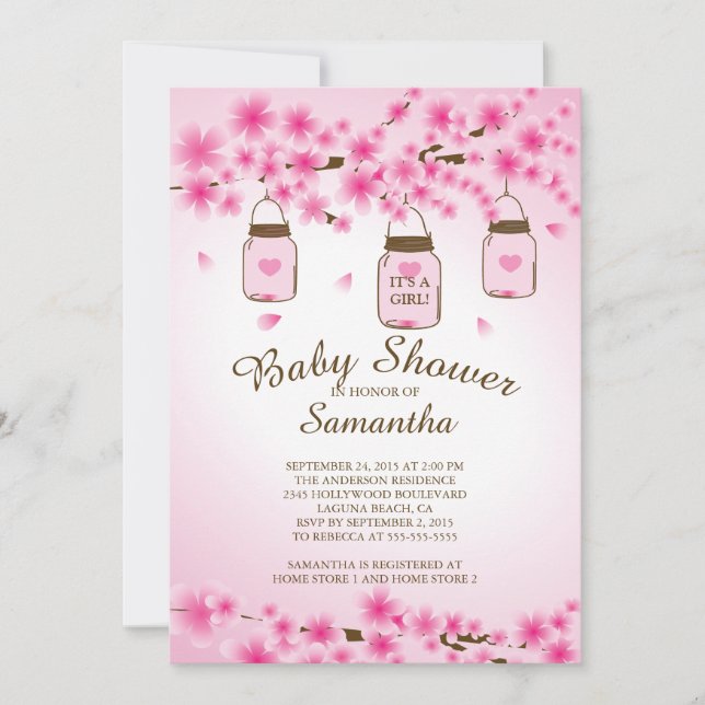 Invitación a Baby Shower de Country Rustic Mason J (Anverso)