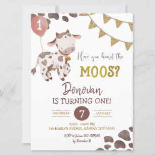 Invitación a Baby Shower de Cow Farm Boy