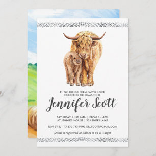 Invitación a Baby Shower de Cow Love