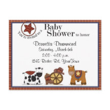 Invitación a Baby Shower de Cowboy/Cowgirl