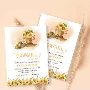 Invitación a Baby Shower de Cowgirl Country