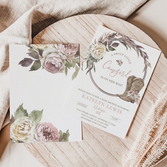 Invitación a Baby Shower de Cowgirl Country (Subido por el creador)