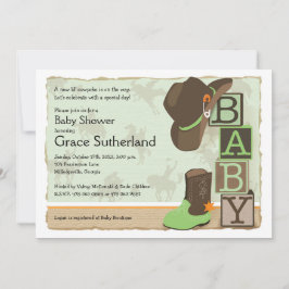 Invitación a Baby Shower de Cowpoke Occidental