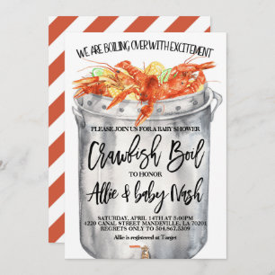 Invitación a Baby Shower de Crawfish Boil