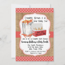 Invitación a Baby Shower de Crawfish Boil