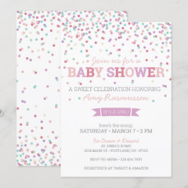Invitación a Baby Shower de Crema de Hielo Rocido