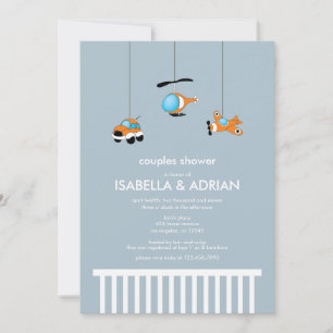 Invitación a Baby Shower de Crib Mobile