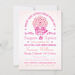 Invitación a Baby Shower de Cupcake Sugar and Spic