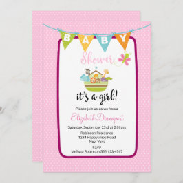 Invitación a Baby Shower de Cute Animal Ark