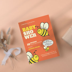 Invitación a Baby Shower de Cute Bee