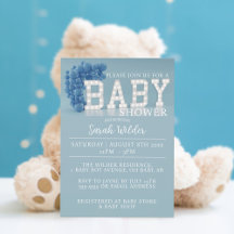 Invitación a Baby Shower de Cute Blue Balloon Arch