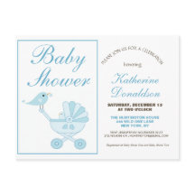 Invitación a Baby Shower de Cute Blue Boy