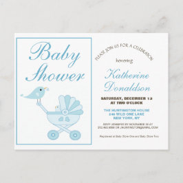 Invitación a Baby Shower de Cute Blue Boy
