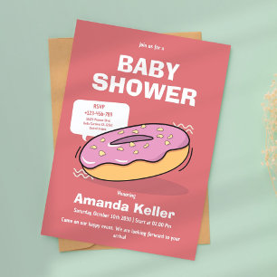 Invitación a Baby Shower de Cute Donut