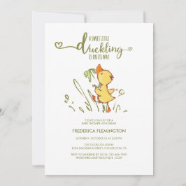Invitación a Baby Shower de cute Duckling