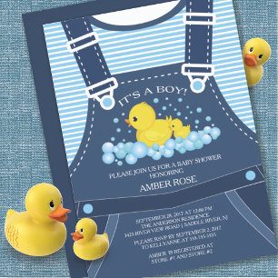 Invitación a Baby Shower de Cute Ducks
